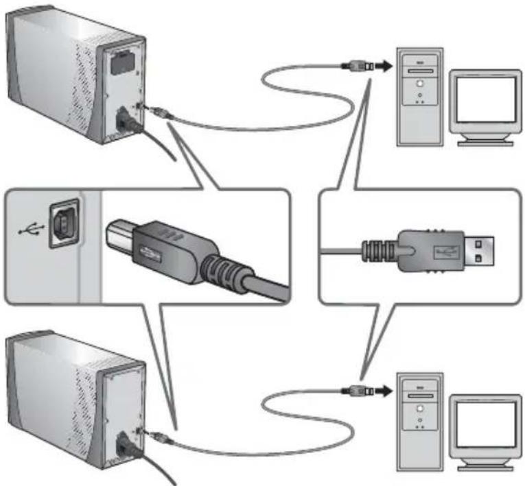 NIKON Super Coolscan 5000 - Step 3 — Connect the USB Cable - 1
