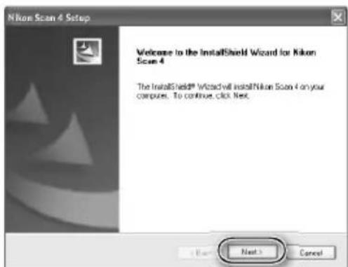 Nikon Scan 4 Setup Welcome to the InstallShield Wizard for Nikon Scan 4 The InstallShield® Wizard will install Nikon Scan 4 on your computes. To continue, click Next. Next > Cancel