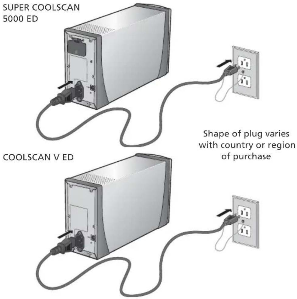 SUPER COOLSCAN 5000 ED COOLSCAN V ED Shape of plug varies with country or region of purchase