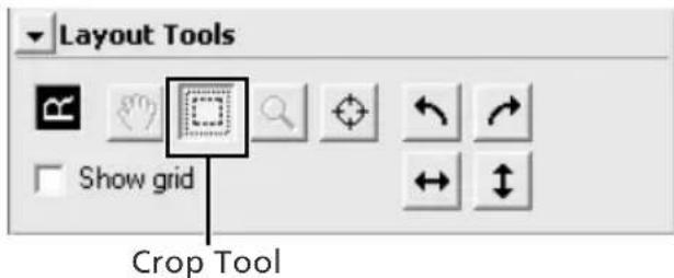 Layout Tools Show grid Crop Tool