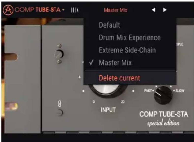 Arturia Comp Tube-STA - Der Preset-Browser - 2