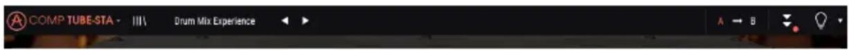 Arturia Comp Tube-STA - Die obere Symbolleiste - 1