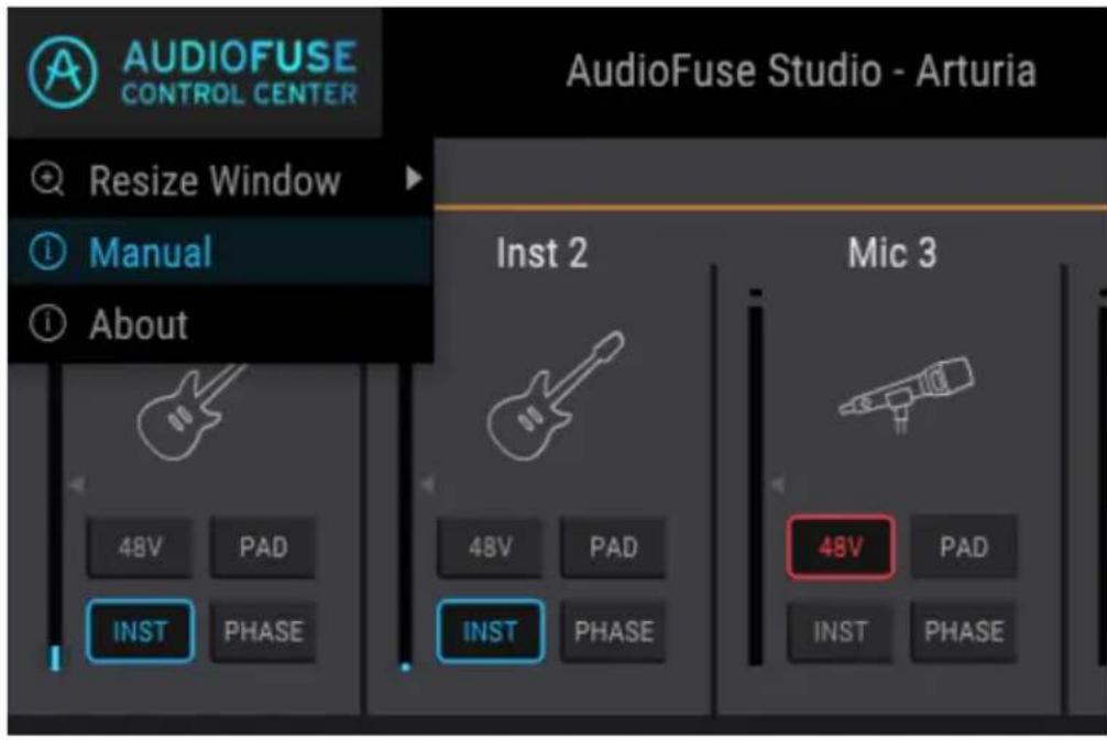 Arturia AudioFuse Studio - AFCC Manual - 1