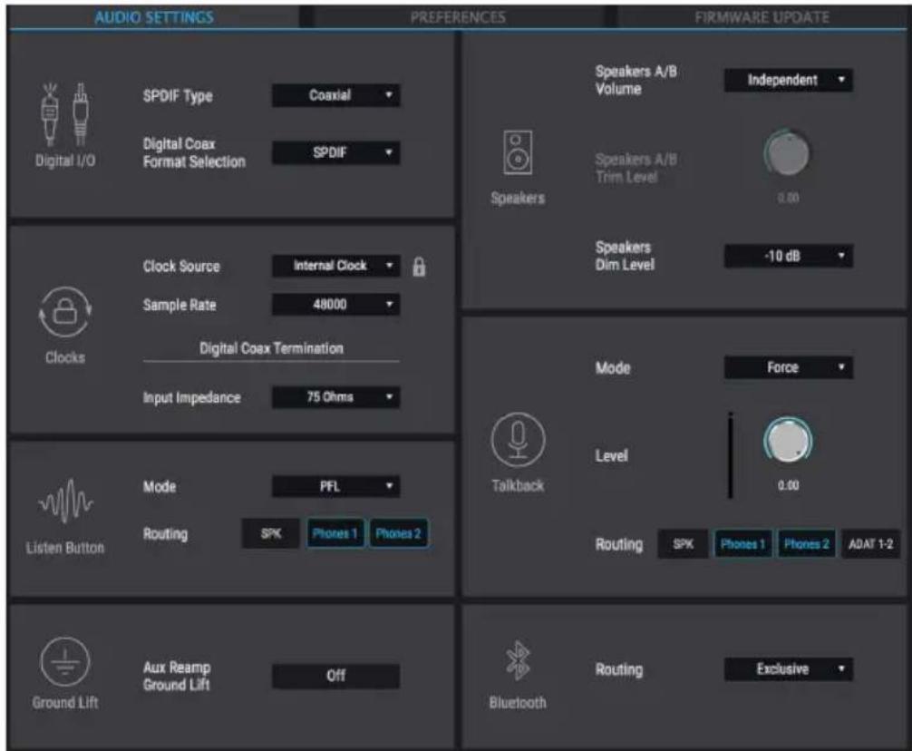 Arturia AudioFuse Studio - Audio Settings - 1