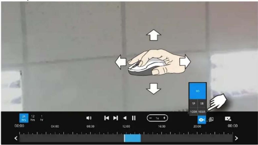 Video editing software interface showing hand press and playback controls with timecode and playback settings
