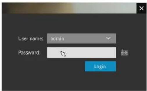 User name: admin Password: Login