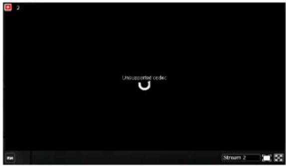 Unsupported codec Stream 2
