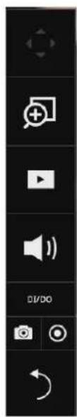 Vertical toolbar with icons for media playback, video, speaker, and navigation controls
