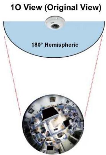 10 View (Original View) 180° Hemispheric