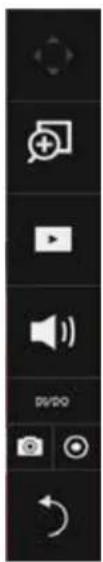 Vertical toolbar with icons for video, audio, video, and refresh functions