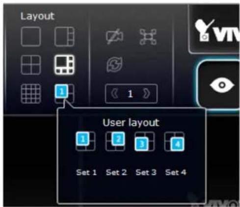 Layout User layout 1 2 3 4 Set 1 Set 2 Set 3 Set 4