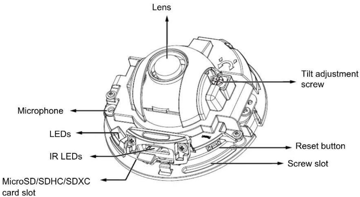 Vivotek FD8166A-N - Physical Description - 3