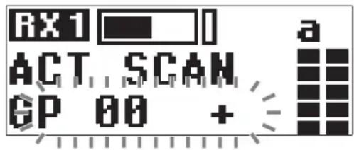 SONY URX-S03D - Suche nach aktiven Kanälen innerhalb einer Gruppe (Active Channel Scan) - 1