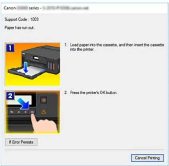 CANON PIXMA G6020 - When Errors Occur - 1