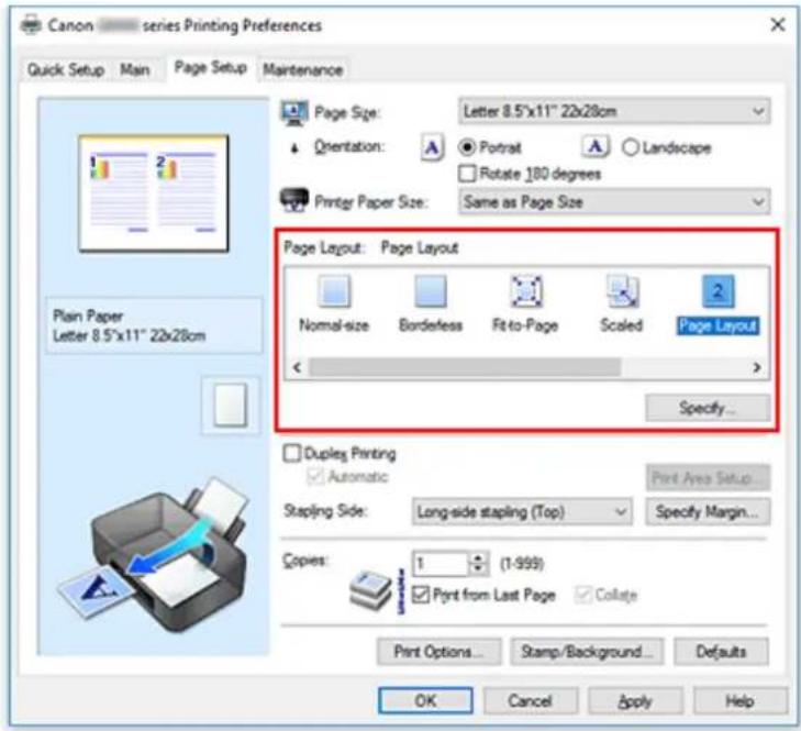 CANON PIXMA G6020 - Page Layout Printing - 2