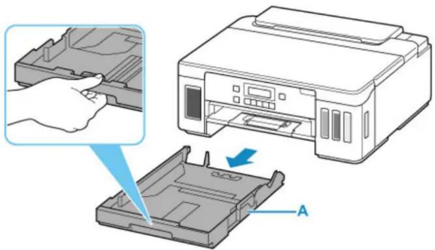 CANON PIXMA G6020 - Pull out the cassette (A) from the printer. - 1