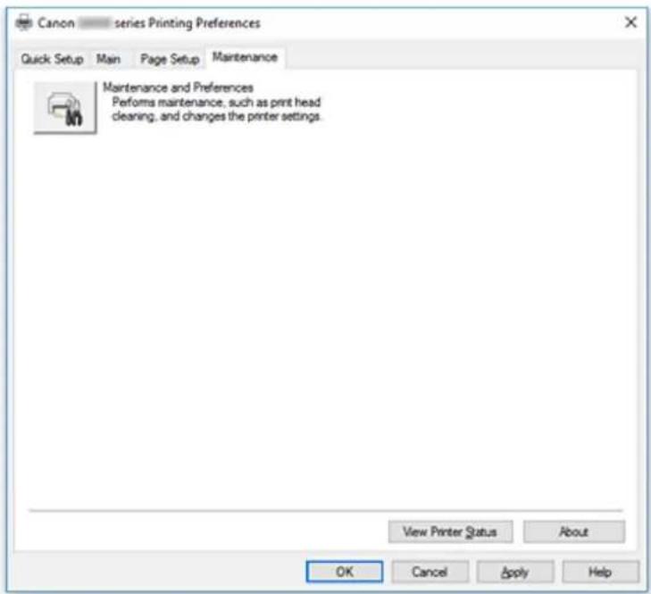 CANON PIXMA G6020 - Maintenance Tab Description - 1