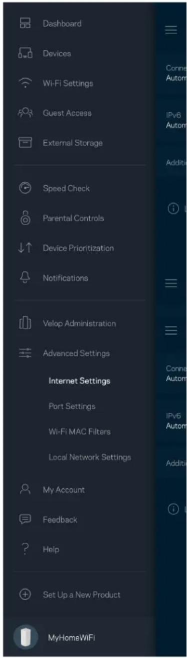 LINKSYS Velop AX5300 - Pengaturan Internet - 1