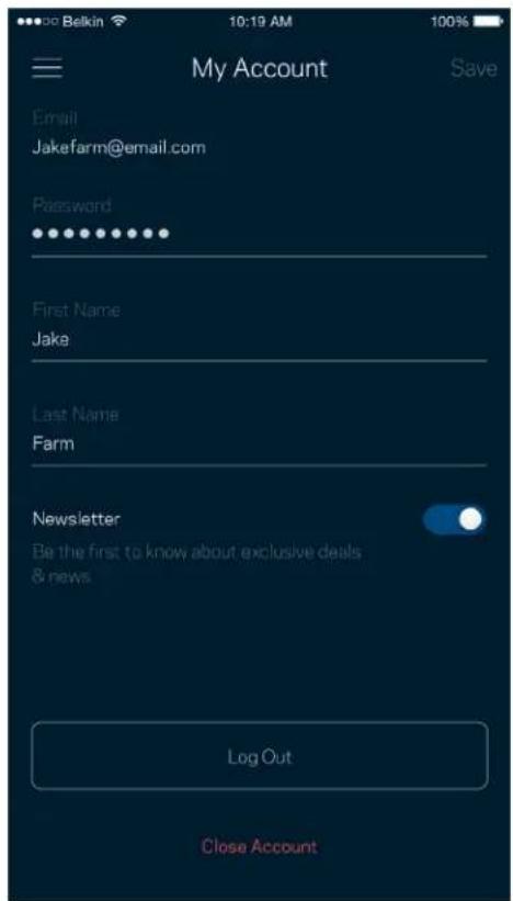 My Account Email Jakefarm@email.com Password First Name Jake Last Name Farm Newsletter Be the first to know about exclusive deals & news Log Out Close Account