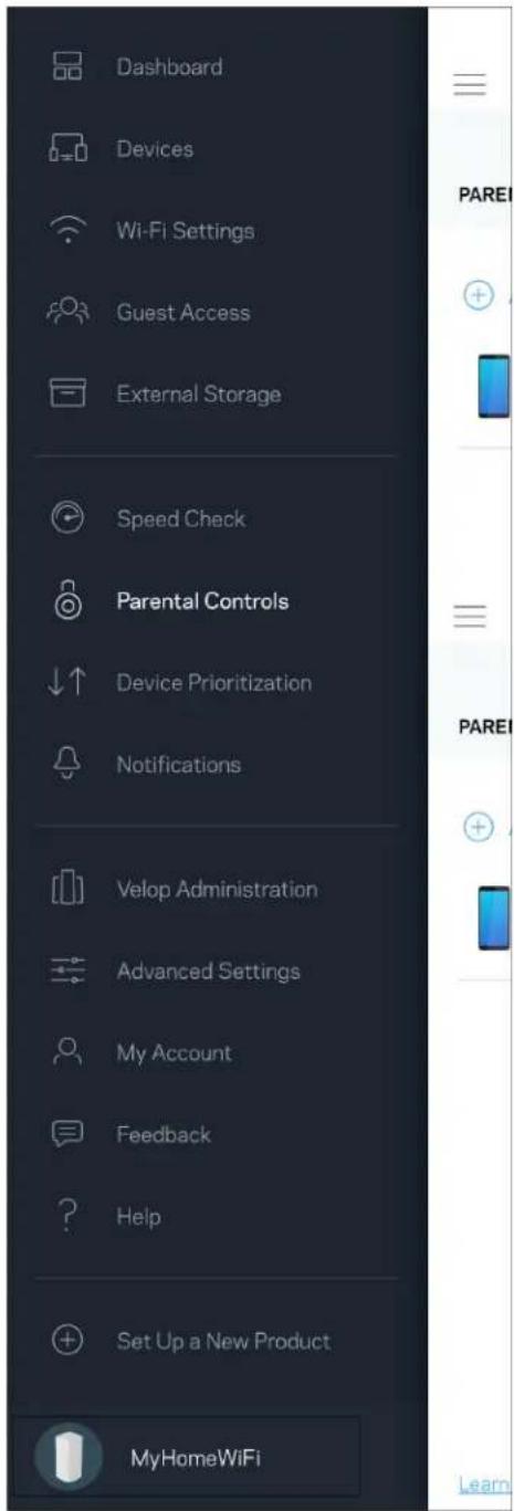 LINKSYS Velop AX5300 - Funcții de control parental - 1