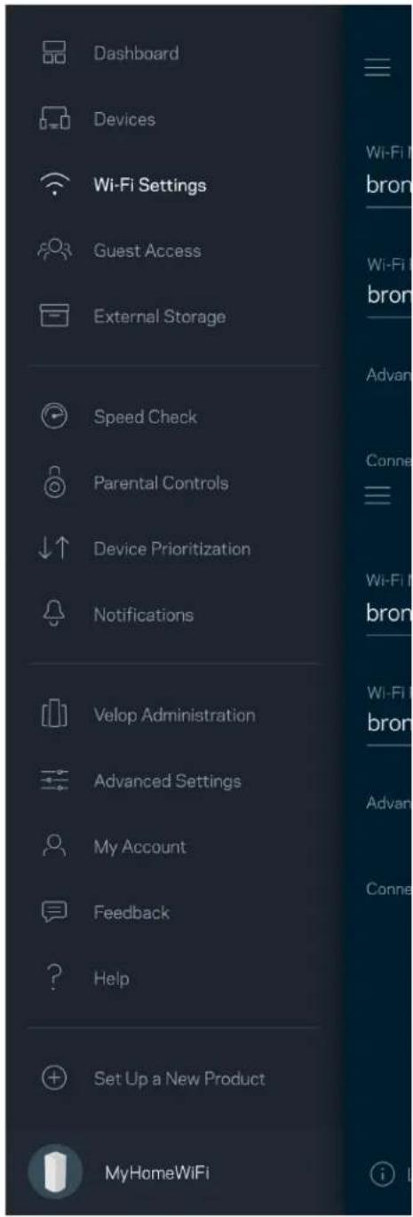 LINKSYS Velop AX5300 - Setări Wi-Fi - 1