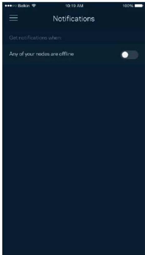 Balkin 10:19 AM 100% Notifications Get notifications when: Any of your nodes are offline