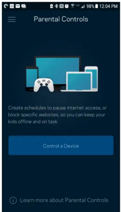 Parental Controls Create schedules to pause internet access, or block specific websites, so you can keep your kids offline and on task. Control a Device Learn more about Parental Controls