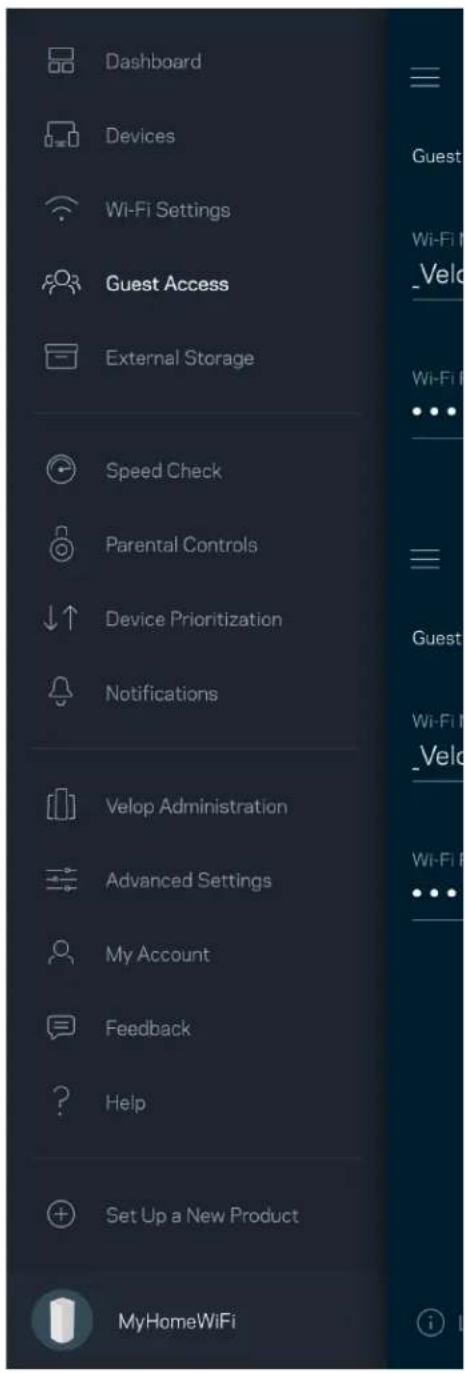 LINKSYS Velop AX5300 - Accès invité - 1