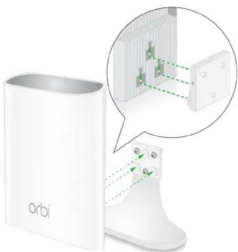 NETGEAR Orbi RBS50Y - To attach the satellite to the stand: - 2