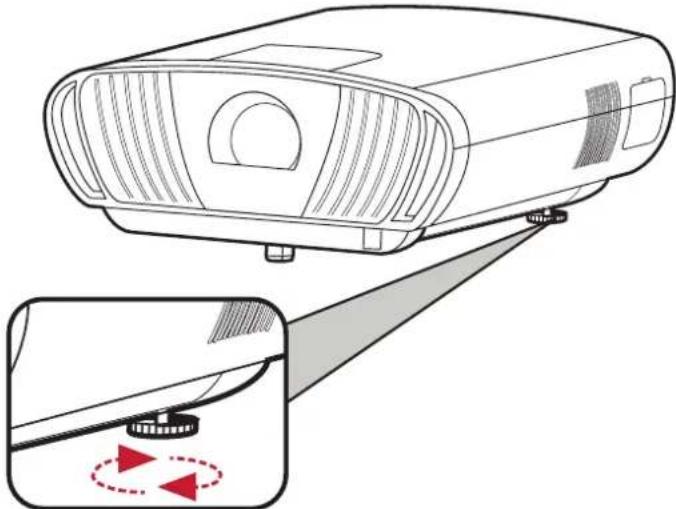 VIEWSONIC X100-4K - Höhe und Projektionswinkel des Projektors anpassen - 1