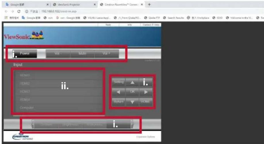 Google 显例 ViewSonic Projector Creation RoomView™ Career: 不安全 192.168.0.102/Internet.asp 搜狗搜狗 Google 显例 win van - Google 搜索 VSI/BU Linux Appl... /_From Quick/PG... Quick FTP Search Results A Workplace EID Welcome to the V... Tet ViewSonic Power Vol - Multi Vol * Input HDMI HDMI HDMI HDMI COMPUT i. i. Setting OK Human HOME Cataline English Blue/White i. CREDIOW @F534501 Expansion Options
