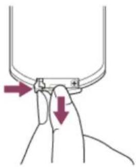 SONY VPL-CWZ10 - Pull out the lithium battery compartment. - 1
