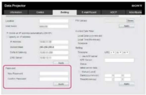 Data Projector Information Cancel Setting E-mail Report ACCP Adjustments Location New Name: * Checked an IP address automatically (TCP) * Specify or IP address IP Address: 10-82-51.39 Address Size: 265,256,256.0 Address Gateway: 10-82-51.39 DNS Server: 10-82-51.39 Password New Password: Confirm Password: Password FIR (Used)... Apply Circled Color Time Local Color (system-red) Local Time (Min-max) Sequence Setting Sequence: Use TCP server NCF Server Status Latest server data Virtual Local Distribuency(s) Transit overhead: UFC + * ex * ex * Apply SOPY