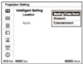 Projection Setting Intelligent Setting Location Apply Museum Entertainment Set Set Each
