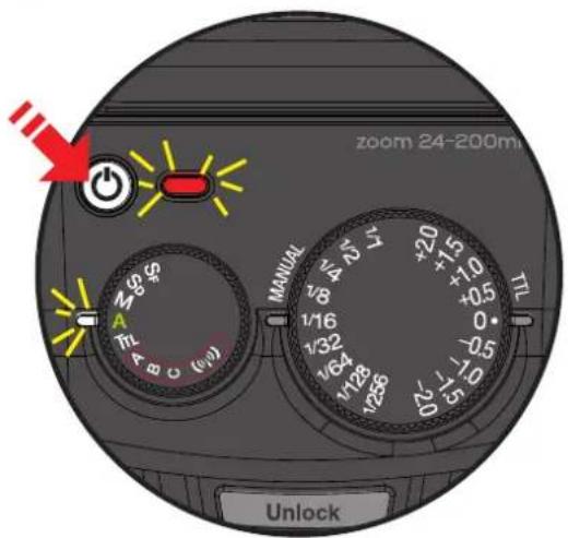 NISSIN i600 - Turn on the flash unit - 1