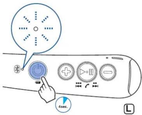 DENON AH-C820W - Halten Sie die Taste ⏻ ca. 4 Sekunden lang gedrückt, während der Kopfhörer ausgeschaltet ist. - 1