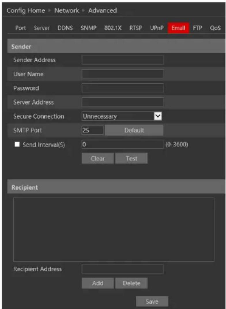 Provision-ISR DI-350IP5S36 - Email Setting - 1