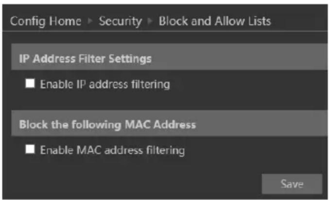 Provision-ISR DI-350IP5S36 - Block and Allow Lists - 1
