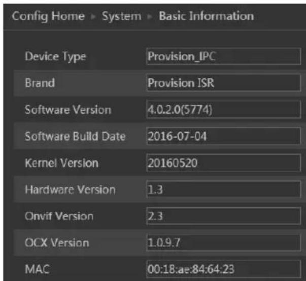 Provision-ISR I3-390IP5SVF - Basic Information - 1