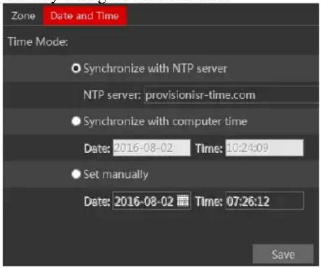 Provision-ISR I3-390IP5SVF - Date & Time - 2