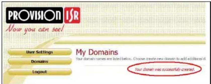 Provision-ISR I8-340IP5MVF+ - To register a domain with Provision-ISR DDNS server follow these steps: - 4