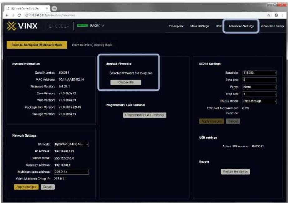 Lightware VINX-120-HDMI-ENC - Firmware Upgrading Steps - 4