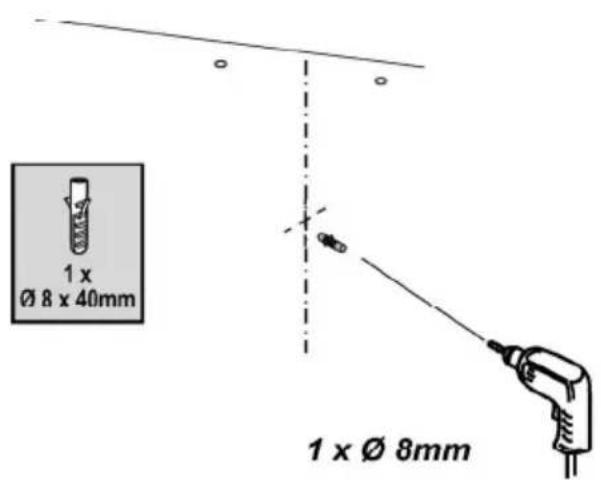 1 x Ø 8 x 40mm 1 x Ø 8mm