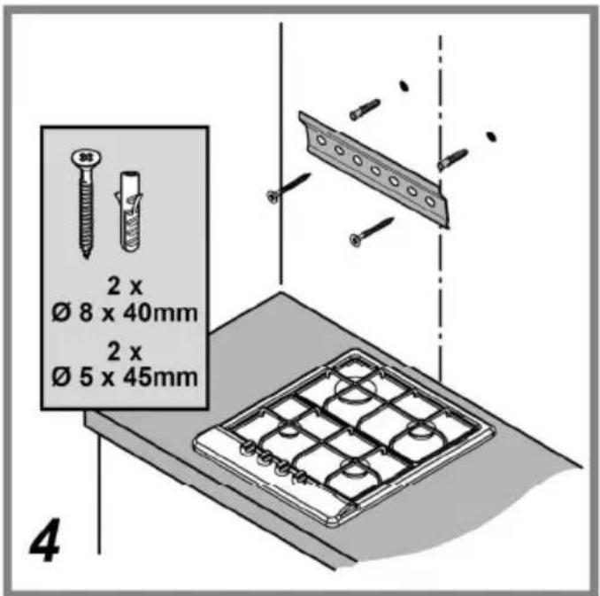 2 x Ø 8 x 40mm 2 x Ø 5 x 45mm 4