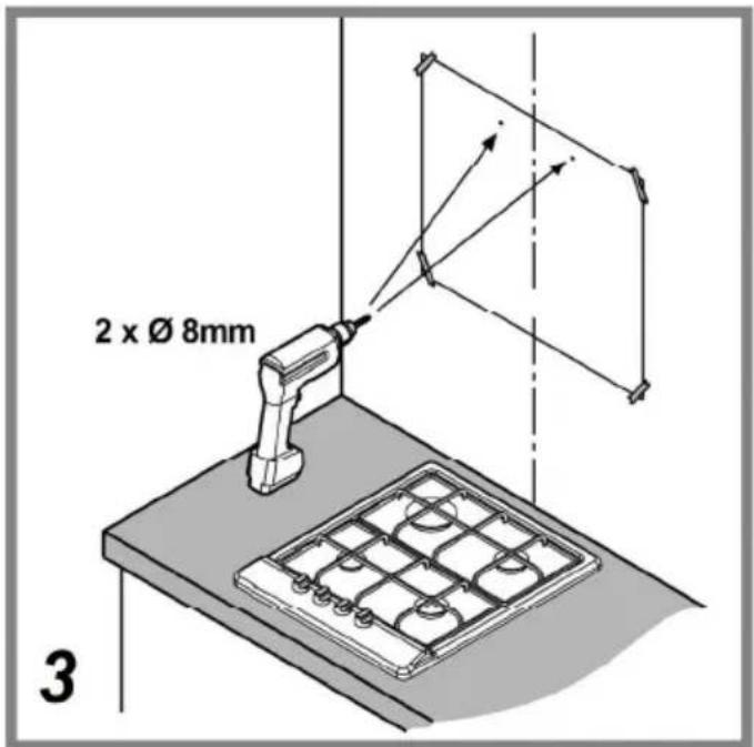 2 x Ø 8mm 3