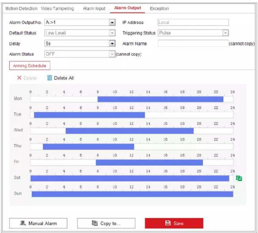 Hikvision DS-2CD5546G1-IZ(H)S - Configuring Alarm Output - 1