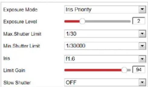 Hikvision DS-2DF8A836IX-AEL - Exposure Settings - 1
