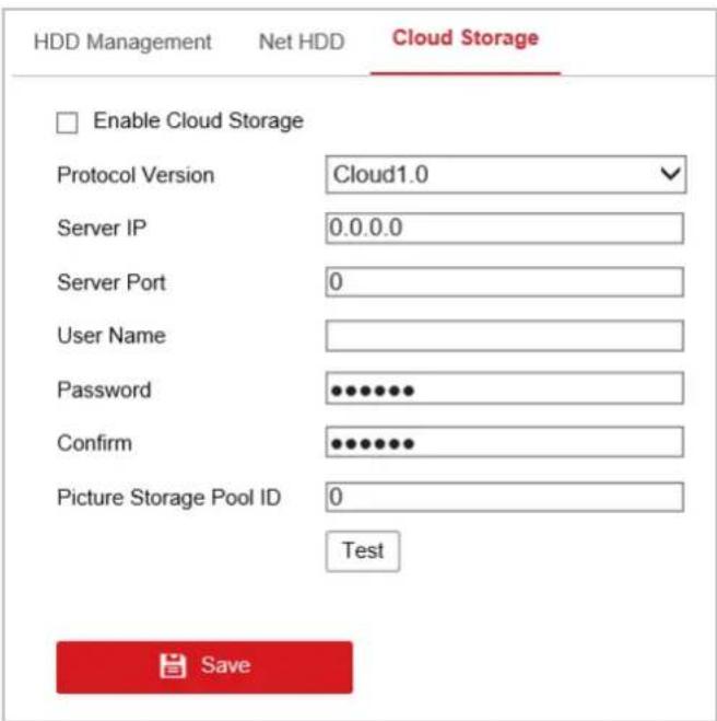 Hikvision DS-2DF8A836IX-AEL - Configuring Cloud Storage - 1