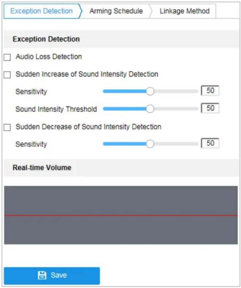 Hikvision PTZ-N1400I-DE3 - Enter the video audio excepon detecon interface: - 1