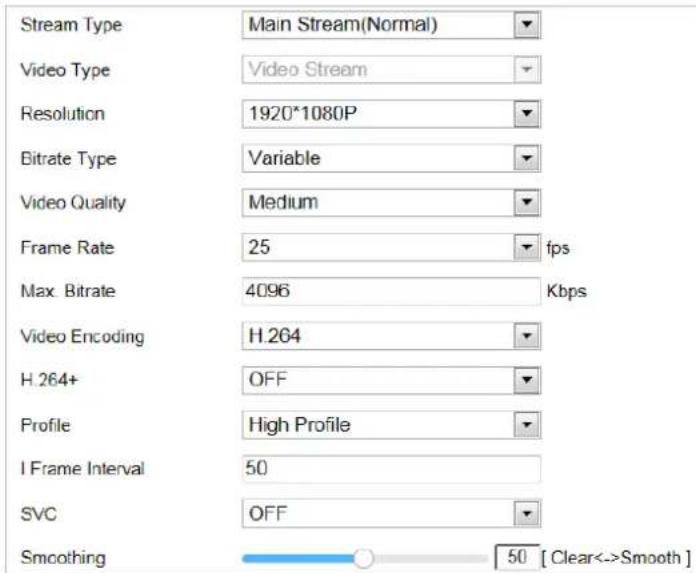 Hikvision PTZ-N1400I-DE3 - Conguraon > Video/Audio > Video - 1